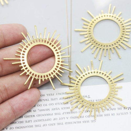 DIY Jewellery Findings Face Shape Pendants 10Pcs Earring Making Raw Brass DIY Jewellery Findings Face Shape Pendants 10Pcs Earring Making Raw Brass