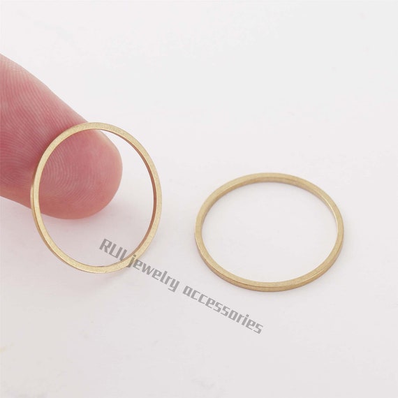 10pcs Raw Brass Circle Charm, Geometry Charms, Earring Findings, Jewelry Making, Diy Material, Jewelry Supplies