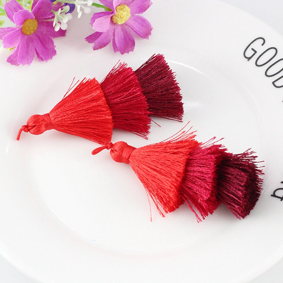 Bulk 20pcs Stacked Tassels Silky Tassels Silk Thread Etsy UK
