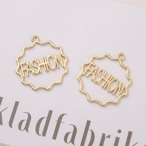 10pcs Alloy Hollow Round Circle Charm, Circle Pendant, Jewelry making, diy Material