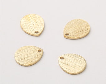 10pcs Raw Brass Teardrop Brass Charms ,Jewelry Supplies , Earring Findings, Jewelry Making, Diy Material, Jewelry Supplies