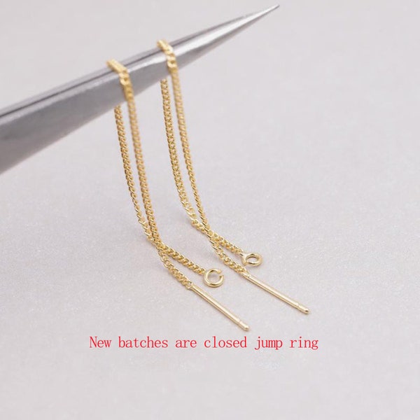 10PCS 925 Sterling Silver Threader Earring,Long Ear Thread Earring, Chain Earrings,Multiple Piercing,Minimal Earrings,Chain Earrings