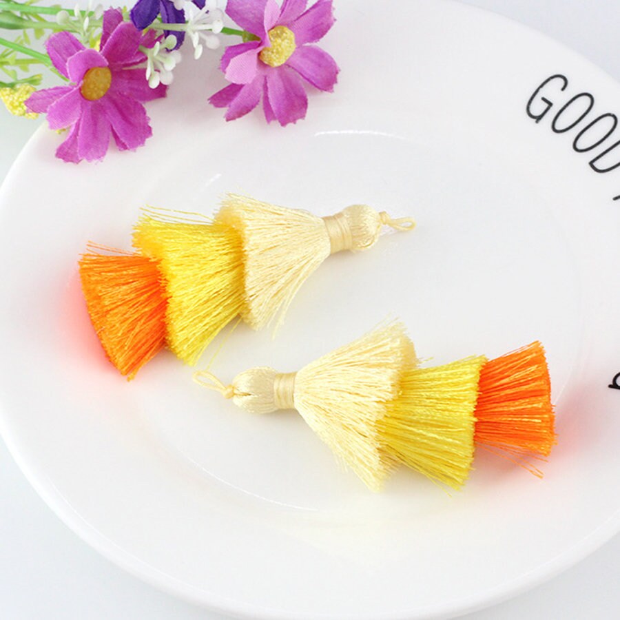 Bulk 20pcs Stacked Tassels Silky Tassels Silk Thread Etsy UK