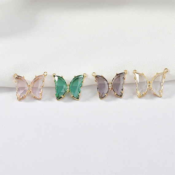 Glass butterfly pendant clearance