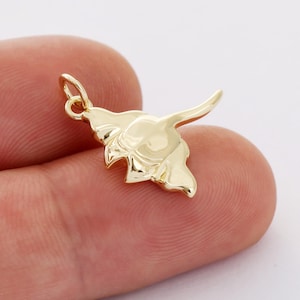 Nickel Free Real 18K Gold Plated Whale Charm,Gold Manta Ray Charm,Vermeil Whale Pendant,Manta Ray Charm for DIY Jewelry Making Supply
