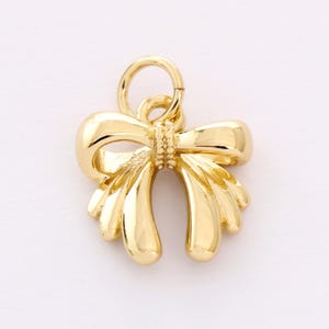 Real 18k Shiny Gold Butterfly Charms, Butterfly Pendant, Dainty Charms, Necklace Charm, Bracelet Charms, Gold Plated Findings