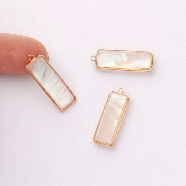 10PCS Clear Epoxy Resin Rectangle Pendant, Resin Pendant, Rectangle Shell Charm, Glitter Resin Charm, Drop Dangle, Earring Supplies