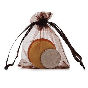 100PCS Coffe Organza Bags Sheer Fabric Favor Bags, For Wedding Favors, Drawstring Jewelry Pouch- Choose Your Color Combo