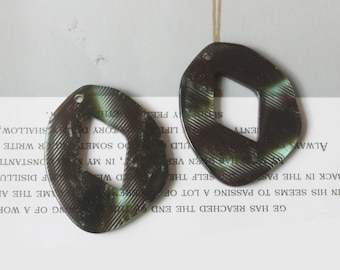 6pcs Polygon Acetate Celluloid Charm Plastic Resin Acrylic Pendant Summer earrings