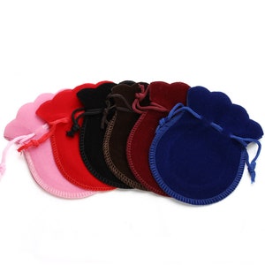 10pcs Flanell Taschen schiere Stoff zugunsten Taschen, für Hochzeit Gefälligkeiten, Kordelzug Schmuck Beutel - 7 * 9CM Schmuck Paket Taschen