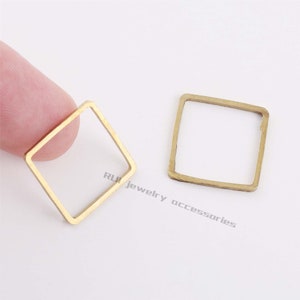 10pcs Raw Brass Hexagon Charm, Geometry Charms, Earring Findings, Jewelry Making, Diy Material, Jewelry Supplies