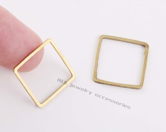 10pcs Raw Brass Hexagon Charm, Geometry Charms, Earring Findings, Jewelry Making, Diy Material, Jewelry Supplies