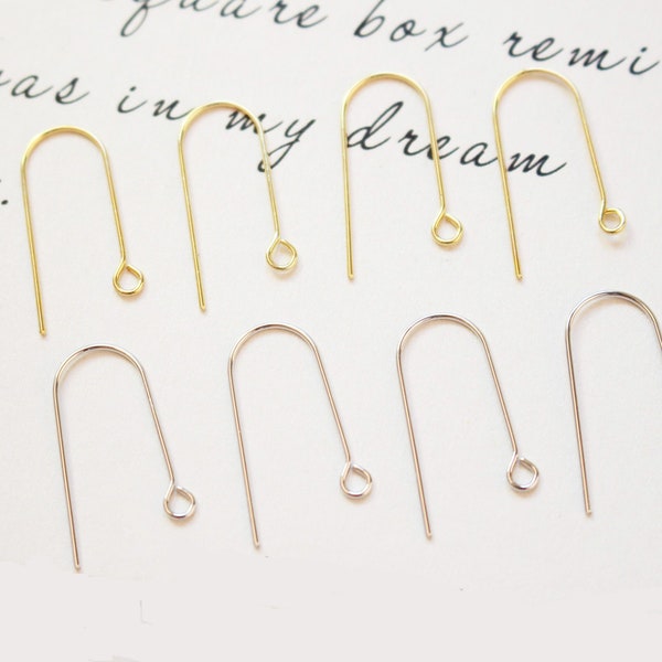 20pcs Simple Earrings,long Ear Wire, Stick Bar Earring,Earrings Accessories,DIY Earring attachment,18K Real Gold Plated over brass