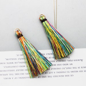 10pcs silk tassels,tiny silk tassels,4.5cm silky thread tassels,mini tassels,tassels charm for jewelry making,Wholesale tassels