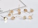 10Pcs 18K Gold Plated 6MM Round Earrings w/ Ring,Round Stud Earring,Gold Ball Earrings,Trend Earrings,Earring Attachment 