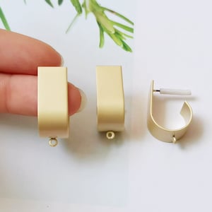 10PC Matt Gold U Shape Earring Stick Ear Stud Statement Metal Earrings Earring Accessories Designer Jewelry Making