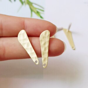 10PC Matt Gold Plated Long Bar Earring Stick Ear Stud Statement Metal Earrings Earring Accessories Designer Jewelry Making