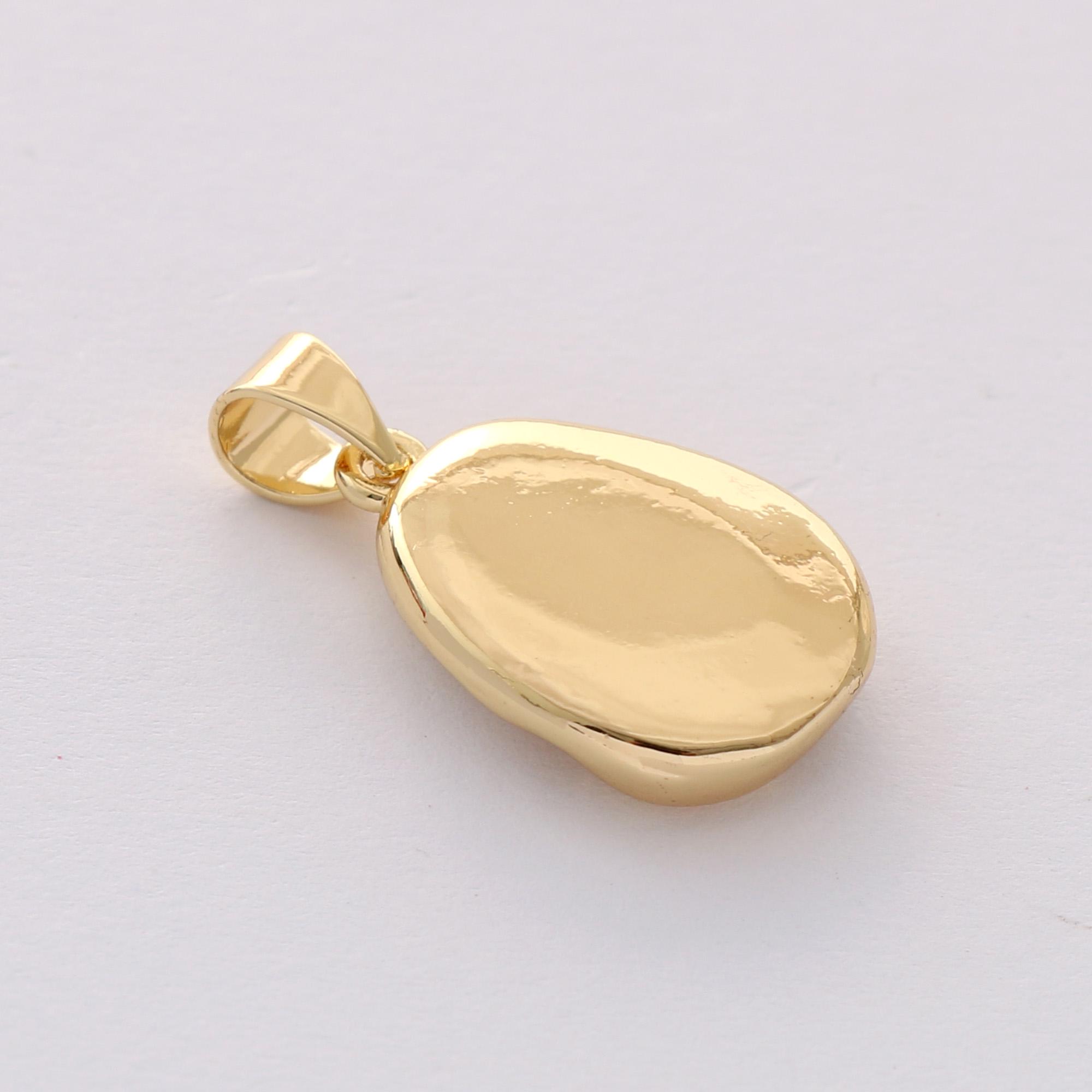 Real Gold Plated Rectangle Shell Charm,shell Drop, Shell Pendant ...
