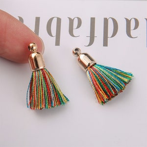 10pcs silk tassels,tiny silk tassels,2cm silky thread tassels,mini tassels,tassels charm for jewelry making,Wholesale tassels