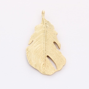 Real Gold Plated Monstera Charm, Monstera Pendant Palm Leaf Pendant for Necklace Bracelet Component Supply , nickel-free