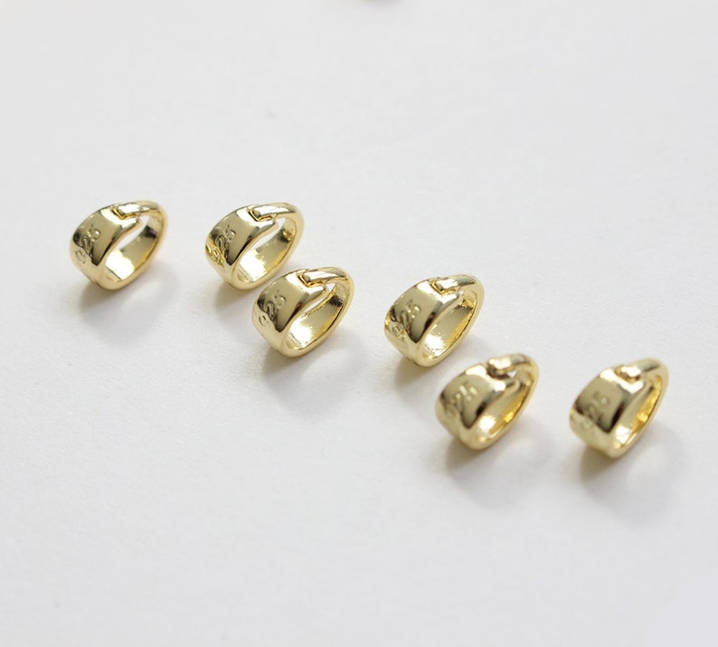 10pcs Real Gold Plated Bead Pendant Bail Charm Holder Etsy