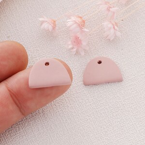 10 Stück Halbkreis Polymer Clay Anhänger Bunte Polymer Clay Anhänger Handgemachte Ohrring Herstellung