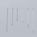 S925 Solid Sterling Silver Double Hole Earring Connector,Dangle Earrings,Connector Chain,Dangle Tassel Earrings Connector, Ear Threader