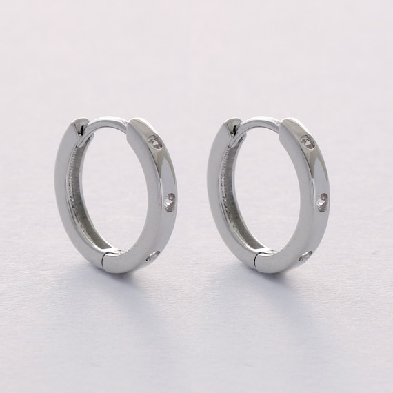 6pcs Platinum Plated Zircon Leverback Earrings,french Clip