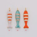 18k Gold Filled Luxury Colorful Enamel Fish Charm Pendant for Handmade Necklace Bracelet Jewelry Making 8x34mm Nickel-free and High Quality