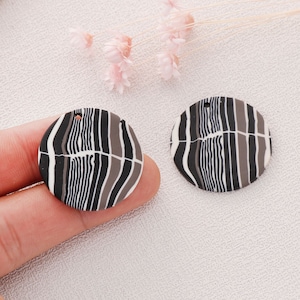 6 Stück Runde Kreis Polymer Clay Anhänger Bunte Polymer Clay Anhänger Handgemachte Ohrring Herstellung