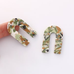 6 Stück U Form Polymer Clay Anhänger Bunte Polymer Clay Anhänger Handgemachte Ohrring Herstellung