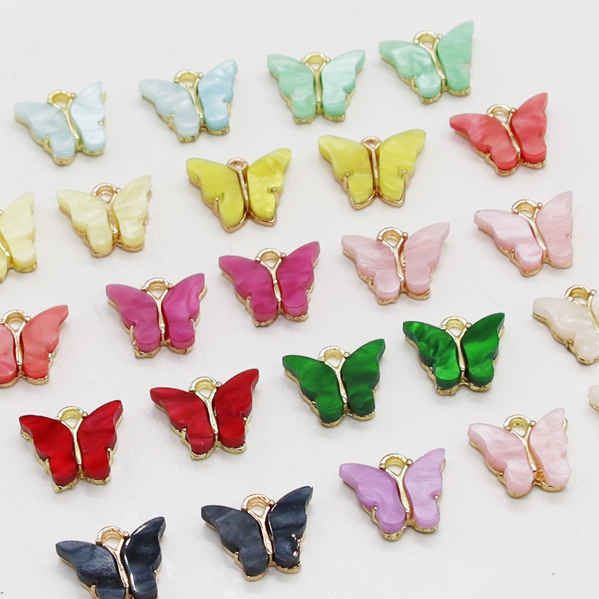 Butterfly acrylic charms deals