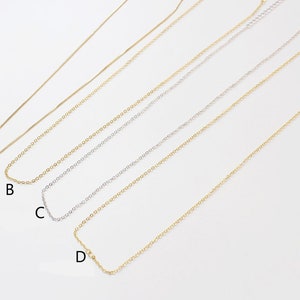 3PCS. Real Gold Plated Cable Link Chain With Lobster Clasp,Dainty Necklace,1MM Chain, Brass Cable necklace