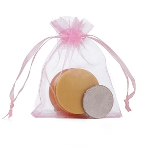 100PCS Pink Organza Bags Sheer Fabric Favor Bags, For Wedding Favors, Drawstring Jewelry Pouch- Choose Your Color Combo