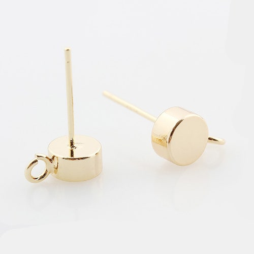 10pcs.3mm/4mm/5mm Ball Earring W/ring Ball Ear Stud Gold Ear Etsy