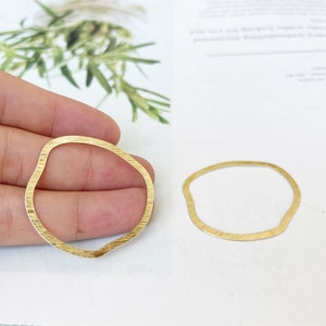 10pcs Raw Brass Circle Charm, Geometry Charms, Earring Findings, Jewelry Making, Diy Material, Jewelry Supplies