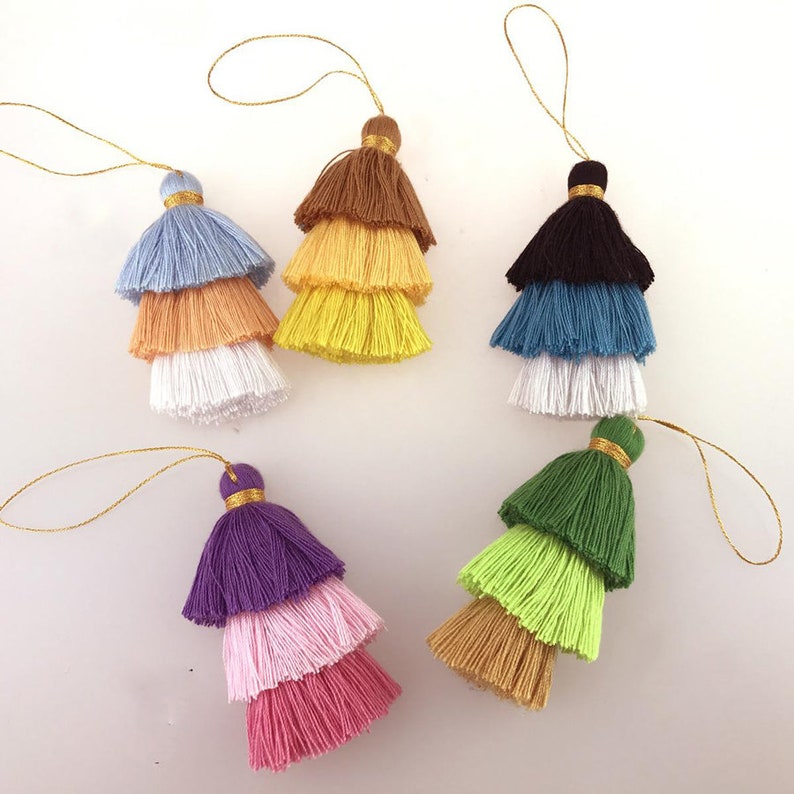 Bulk 20pcs Stacked Tassels Cotton Tassels Cotton Thread Etsy