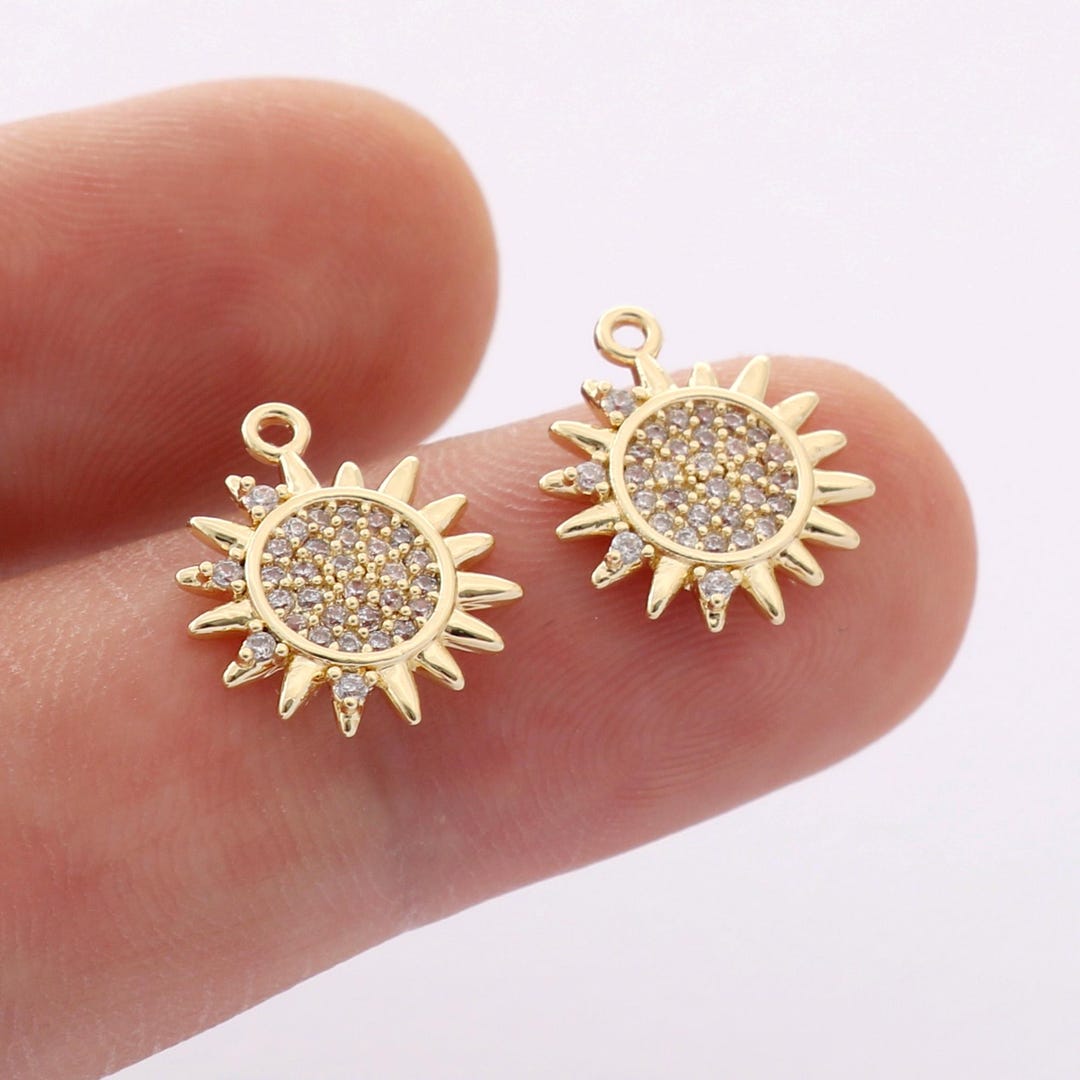 Black Pave Sun Charm main image 1