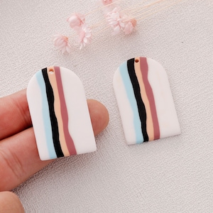 6 Stück U Form Polymer Clay Anhänger Bunte Polymer Clay Anhänger Handgemachte Ohrring Herstellung
