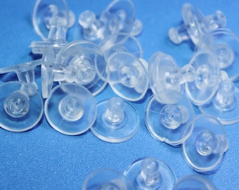 1000PCS Transparent Silicone Clutch Earring Backs,Backings,Silicone Ear Nuts,Ear Nuts,Earring Stopper Nuts,Safety Backs,Rubber Earring Back