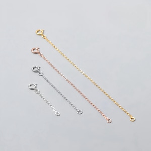 4pcs Sterling Silver Chain Extensions, Extender Chains, 925 Silver Necklace Extender, Bracelet Extender, 30MM-100MM,