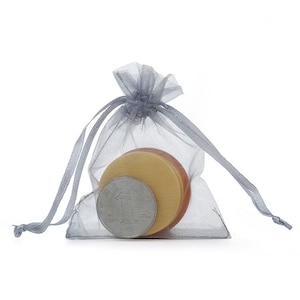 100PCS Grey Organza Bags Sheer Fabric Favor Bags, For Wedding Favors, Drawstring Jewelry Pouch- Choose Your Color Combo