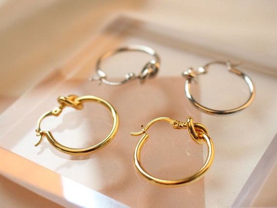 6pcs 18K Real Gold Plated Brass Wine Glass Charm Hoops 23*25MM Circle Ear Hoop Wine Charm Rings Earring Hoops Wine Glass Charm Rings