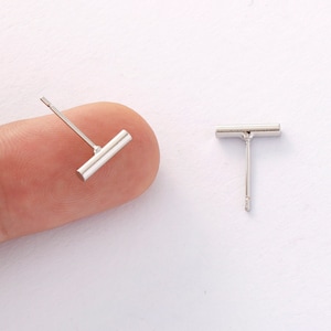 10pcs Real 18K Gold Plated Bar earrings,Ear Stud, Metal Post Earrings,Designer jewelry Finding, Earring diy