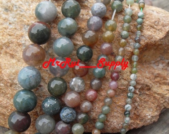 15.5" inch agate Beads 2/3/4/6/8/10/12mm Natural Stone Beads Round Spacer Loose Beads For Jewelry Making Bracelet Necklace DIY Jewelry
