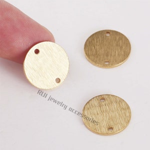 10pcs Raw Brass Round Charm, Round Disc Charms, Earring Findings, Jewelry Making, Diy Material, Jewelry Supplies