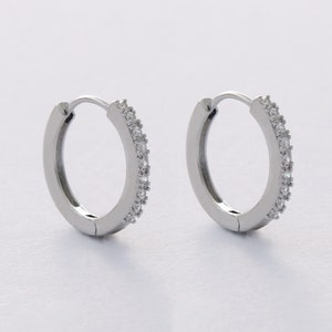 6pcs Platinum Plated Zircon Leverback Earrings,French Clip Earrings,Ear Hook,Small Hoop Earrings,Minimalist Huggie Hoops