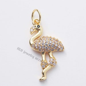 6pcs Real Gold Bird Charms, Bird Pendant, Dainty Bird Charms, Necklace Charm, Bracelet Charms, Gold Plated Findings