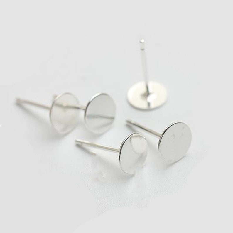 Sterling silver flat stud earrings Clearance