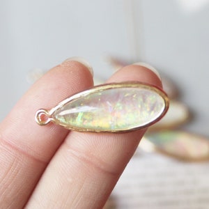 10pcs White Resin Imitation Shell Charm, Large Teardrop Charm, Drop Pendant, Earring Finding